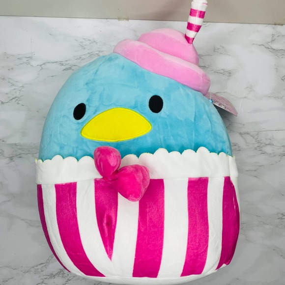 Squishmallows Hello Kitty Tuxedosam Sam Milkshake 12" Plush Sanrio Blue Pillow - Picture 3 of 14